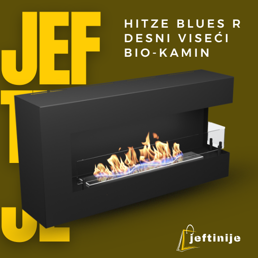 HITZE BLUES R desni viseći bio-kamin - Слика 2