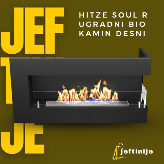 HITZE SOUL R Ugradni bio kamin desni